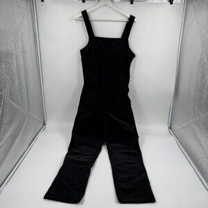 J.Crew Black Corduroy Jumpsuit Square Neck Straight Leg Size 4